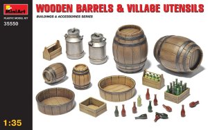 MINIART 35550 - 1:35 Wooden Barrels & Village Utensils