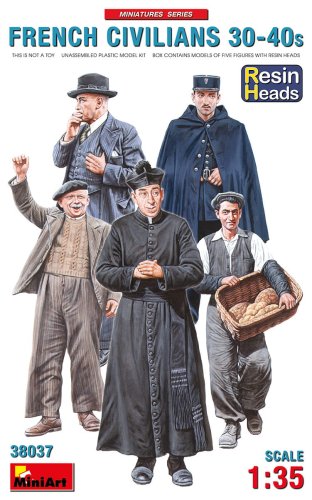 Przejdź do produktu MINIART 38037 - 1:35  French Civilians 30-40s Resin Heads