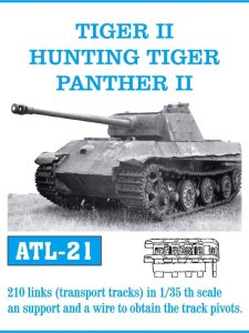 Friulmodel ATL-021 - 1:35 Metalowe gąsienice Tiger II / Hunting Tiger / Panther II wersja transportowa