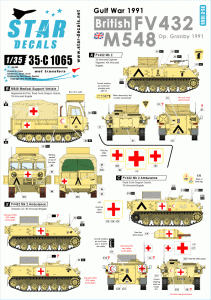 STAR DECALS 35-C1065 - 1:35 British FV432 and M548. Desert Storm (Op. Granby) 1991.