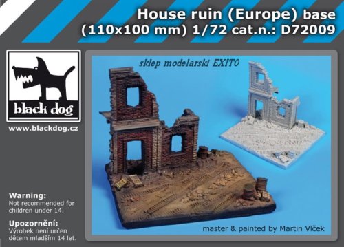 Przejdź do produktu BLACK DOG D72009 - 1:72 House ruin (Europe) - base (110 x 100 mm)