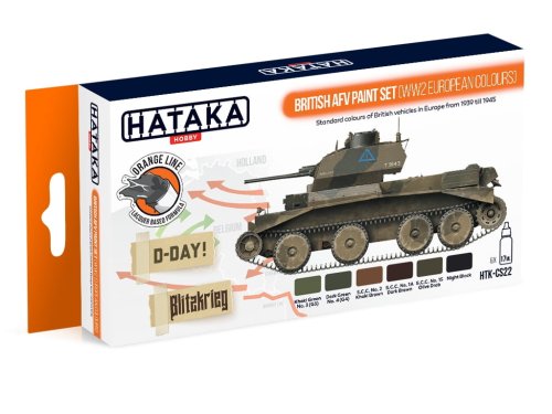Przejdź do produktu HATAKA CS22 - Zestaw farb British AFV WW2 European colours