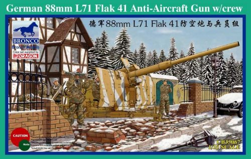 Przejdź do produktu BRONCO CB 35067 - 1:35 German 88mm L71 Flak 41 Anti-Aircraft Gun w/Crew