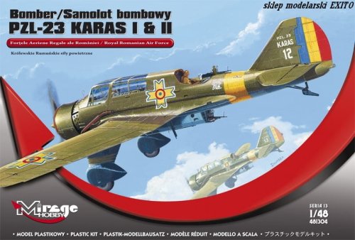 Przejdź do produktu MIRAGE 481304 - 1:48 PZL-23 Karaś I & II - Rumuńskie Siły Powietrzne
