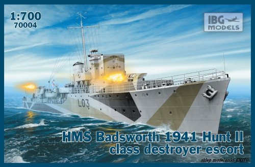 Przejdź do produktu IBG 70004 - 1:700 HMS Badsworth 1941 Hunt II class destroyer escort