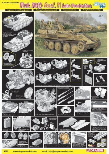 Przejdź do produktu DRAGON 6590 - 1:35 Flak 38(t) ausf.M Late Production