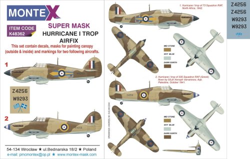 Przejdź do produktu MONTEX K48362 - 1:48 Hurricane Mk.I Trop