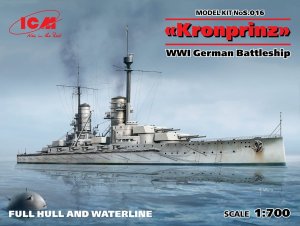 ICM S.016 - 1:700 Kronprinz WWI German Battleship