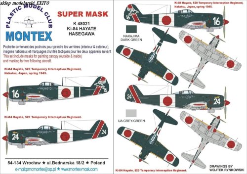 Przejdź do produktu MONTEX K48021 - 1:48 Ki-84 Hayate
