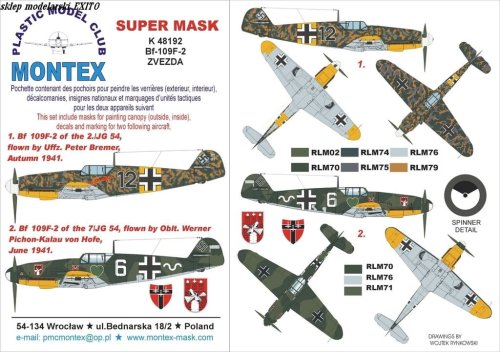 Przejdź do produktu MONTEX K48192 - 1:48 Messerschmitt Bf 109F-2