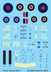 TECHMOD 72063 - 1:72 Hawker Typhoon Mk.Ib