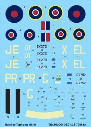 Przejdź do produktu TECHMOD 72063 - 1:72 Hawker Typhoon Mk.Ib