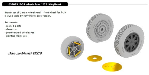 Przejdź do produktu EDUARD 632073 - 1:32 P-39 wheels late