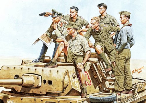 Przejdź do produktu MASTER BOX 3561 - 1:35 Rommel and German Tank Crew, DAK, WW II