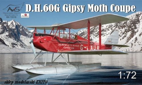 Przejdź do produktu AVIS BX72018 - 1:72 DH.60G Gipsy Moth Coupe