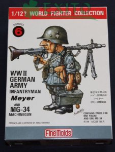 FINE MOLDS FT6 - 1:12 W.W.II German Infantry Man & MG34