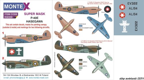 Przejdź do produktu MONTEX K32330 - 1:32 Curtiss P-40E