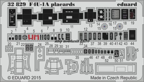 Przejdź do produktu EDUARD 32829 - 1:32 F4U-1A placards