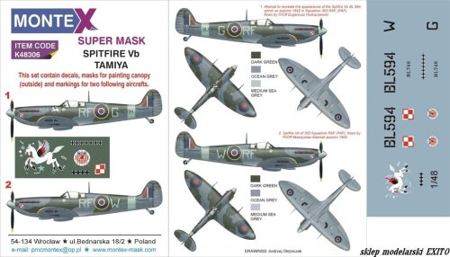 Przejdź do produktu MONTEX K48306 - 1:48 Spitfire Vb