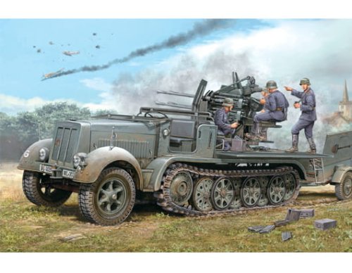 Przejdź do produktu TRUMPETER 01523 - 1:35 2 cm Flakvierling 38 auf Selbstfahrlafette (Sd.Kfz.7/1 early version)