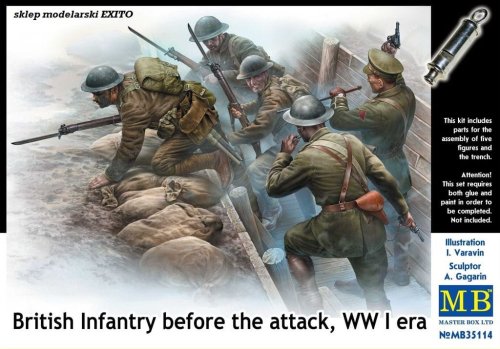 Przejdź do produktu MASTER BOX 35114 - 1:35 British Infantry before the attack WWI era
