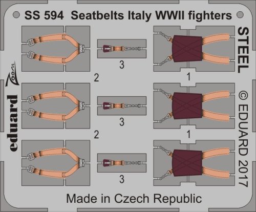 Przejdź do produktu EDUARD SS594 - 1:72 Seatbelts Italy WWII fighters - Steel