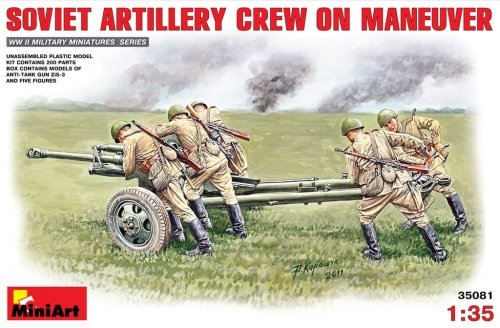 Przejdź do produktu MINIART 35081 - 1:35 Soviet Artillery Crew on Maneuver - 5 figures with gun ZiS-3