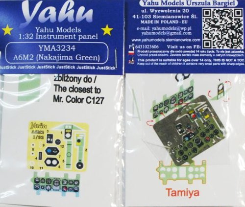 Przejdź do produktu YAHU YMA3234 - 1:32 A6M2 (Nakajima Green) tablica przyrządów