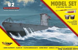 MIRAGE 840065 - 1:400 U2 Niemiecki okręt podwodny typ IIA - Model Set