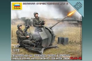 ZVEZDA 6117 - 1:72 German 20 mm Anti-Aircraft Gun FLAK-38 with crew