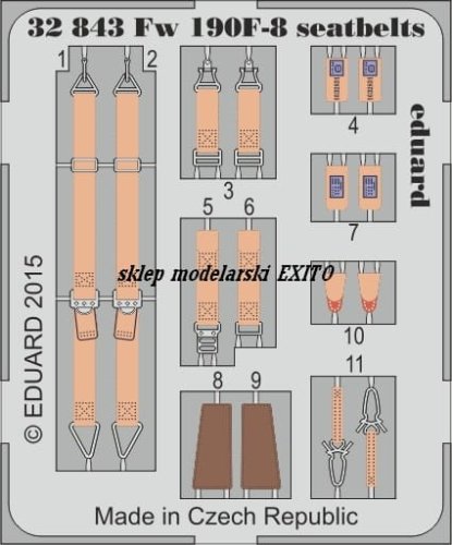 Przejdź do produktu EDUARD 32843 - 1:32 Fw 190F-8 seatbelts