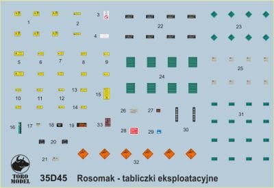 Przejdź do produktu TORO MODEL 35D45 - 1:35 KTO Rosomak - tabliczki eksploatacyjne