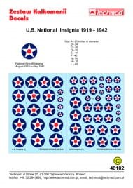 Przejdź do produktu TECHMOD 48102 - 1:48 U.S. National Insignia 1942-1943