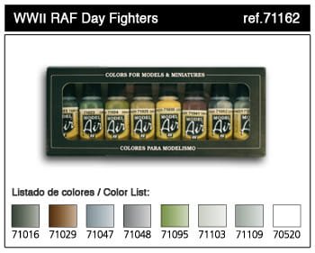 Przejdź do produktu VALLEJO 71162 - WW II RAF Day Fighters Set