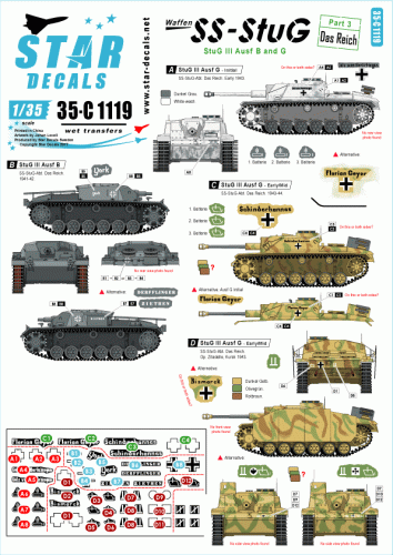 Przejdź do produktu STAR DECALS 35-C1119 - 1:35 SS-StuG # 3. 2. SS-Das Reich.
