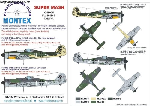 Przejdź do produktu MONTEX K48005 - 1:48 Fw-190 D9