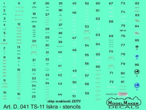 MODELMAKER D72041 - 1:72 TS-11 Iskra - stencils