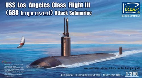 Przejdź do produktu RIICH MODELS 28007 - 1:350 USS Los Angeles Class Flight III (688 Improved) Attack Submarine