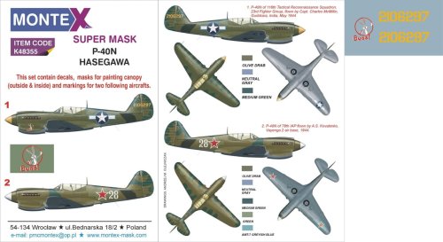 Przejdź do produktu MONTEX K48355 - 1:48 Curtiss P-40N