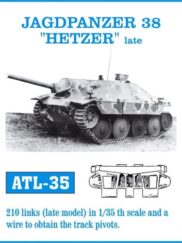 Przejdź do produktu Friulmodel ATL-035 - 1:35 Metalowe gąsienice Jagdpanzer 38 Hetzer late