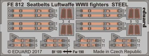 Przejdź do produktu EDUARD FE812 - 1:48 Seatbelts Luftwaffe WWII fighters - Steel