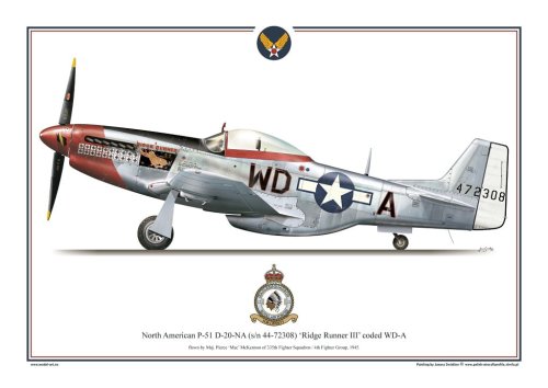 Przejdź do produktu Exito 004 - Plakat P-51 D Mustang - Ridge Runner III