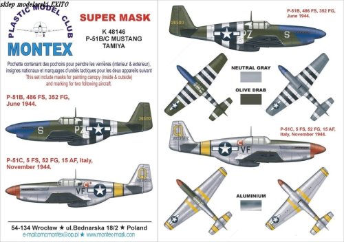Przejdź do produktu MONTEX K48146 - 1:48 P-51 B Mustang