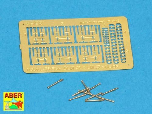 Przejdź do produktu ABER 1:350L-56  - 1:350 Ships gun barrels set of 10 pcs 3,7cm barrels for German Flak 42 with shields
