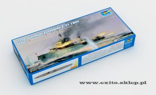 Przejdź do produktu TRUMPETER 05792 - 1:700 German Zerstorer Z-21 1940