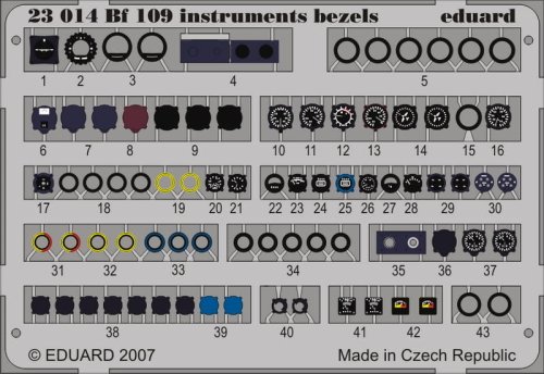 Przejdź do produktu EDUARD 23014 - 1:24 Bf 109 instrument bezels