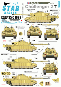 STAR DECALS 35-C1099 - 1:35  Op. Telic # 4. Challenger 2. Occupation of Iraq.