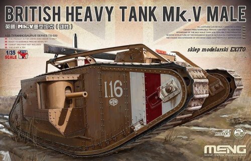 Przejdź do produktu MENG MODEL TS020 - 1:35 Mk.V Male British Heavy Tank w/ Full Interior