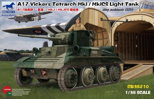 Przejdź do produktu BRONCO CB 35210 - 1:35 A17 Vickers Tetrarch Mk.I / Mk.I CS Light Tank