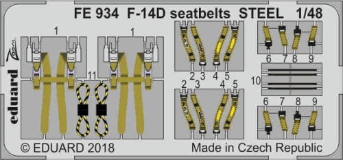 Przejdź do produktu EDUARD FE934 - 1:48 F-14D seatbelts - Steel